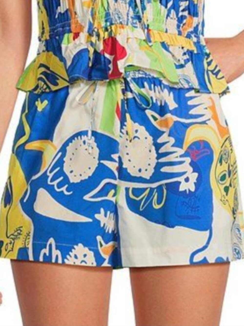 Chelsea & Violet Natalie Coordinating Shorts – Multicolor Abstract Print – Size